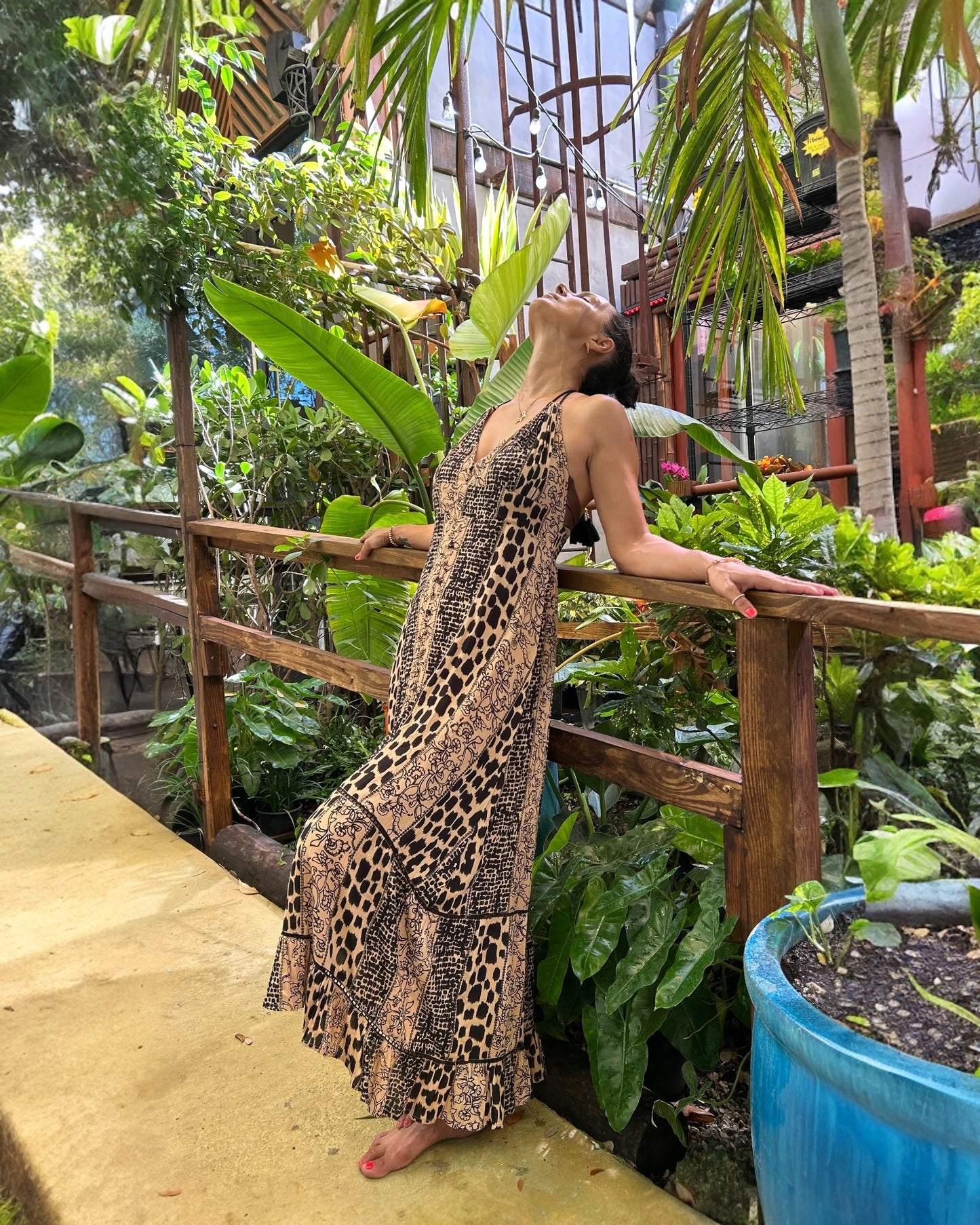 #2030 Black Brown Safari Look Dress | Shizera Beauty