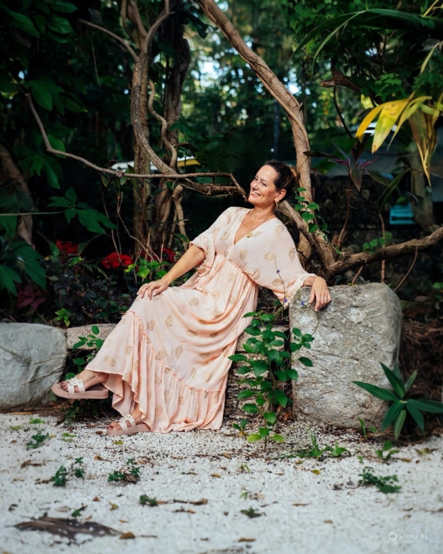 #10533 Long Pink Dress with Sleeves | Shizera Beauty
