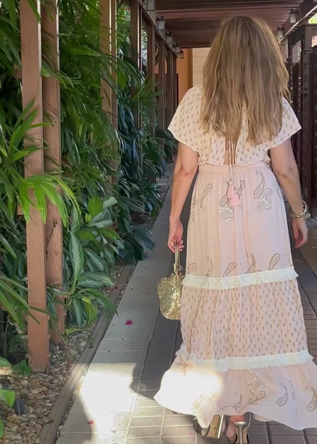 10741 Long Pink Dress with Ornaments | Shizera Beauty